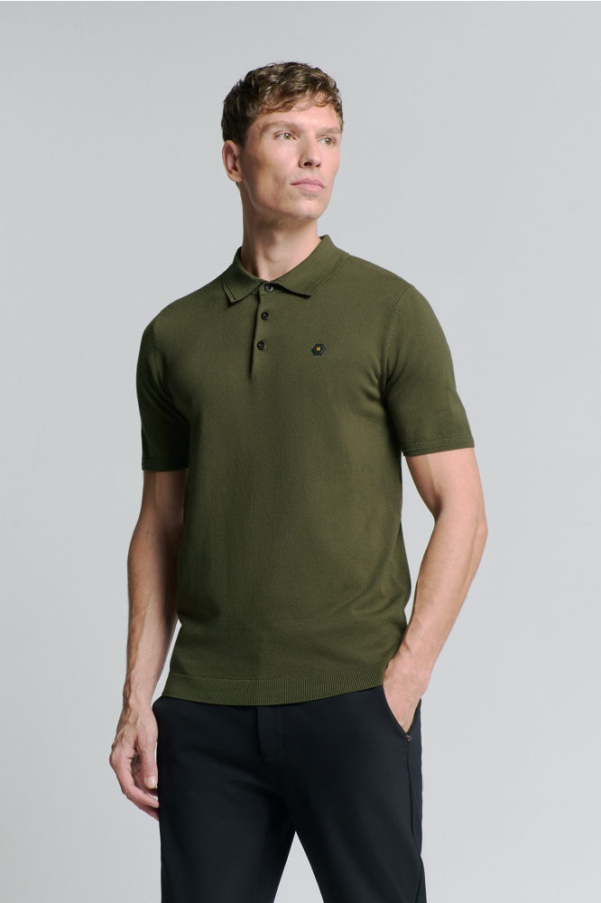 POLOSHIRT MET KORTE MOUWEN 27210351 186 DARK MOSS